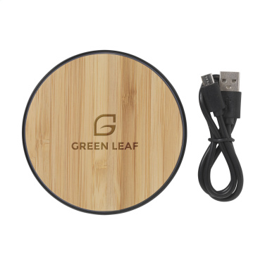 Logo trade promotional product photo of: Bamboo 10W Wireless Charger wireless fast charger