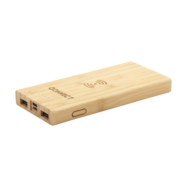 Logo trade advertising product photo of: Bamboo 8000 Wireless Powerbank wireless charger