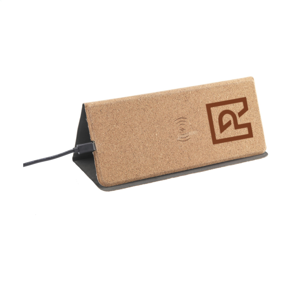 Logo trade business gift photo of: Cork Wireless Charging Mousepad