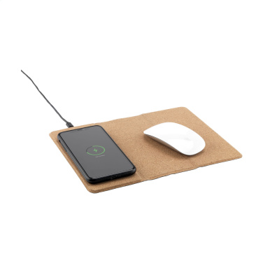 Logo trade promotional product photo of: Cork Wireless Charging Mousepad