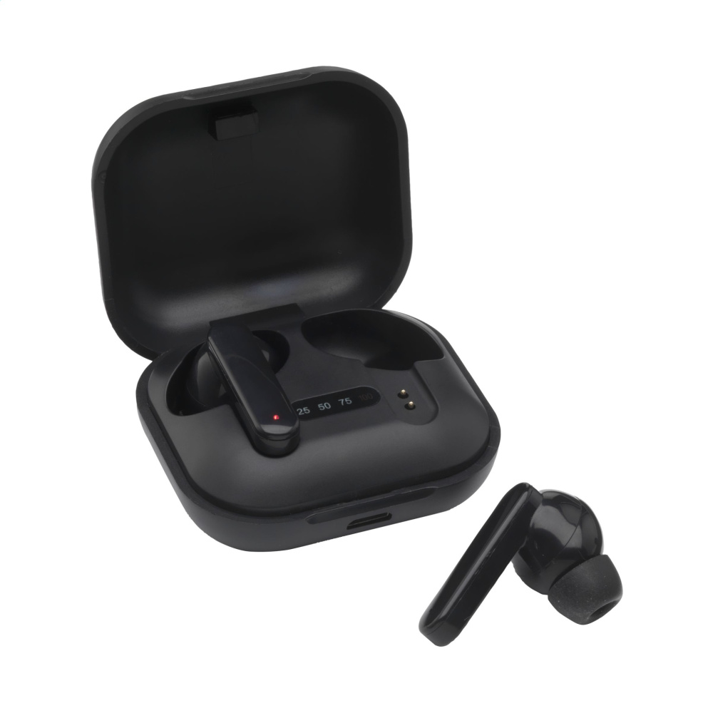 Logo trade promotional gift photo of: Aron TWS Wireless Earbuds in Charging Case