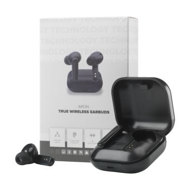 Logotrade corporate gift picture of: Aron TWS Wireless Earbuds in Charging Case