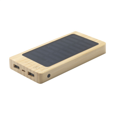 Logo trade corporate gifts image of: Solar Powerbank 8000+ Wireless Charger
