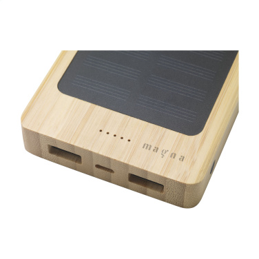 Logo trade corporate gifts image of: Solar Powerbank 8000+ Wireless Charger