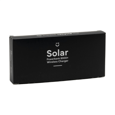 Logo trade business gifts image of: Solar Powerbank 8000+ Wireless Charger
