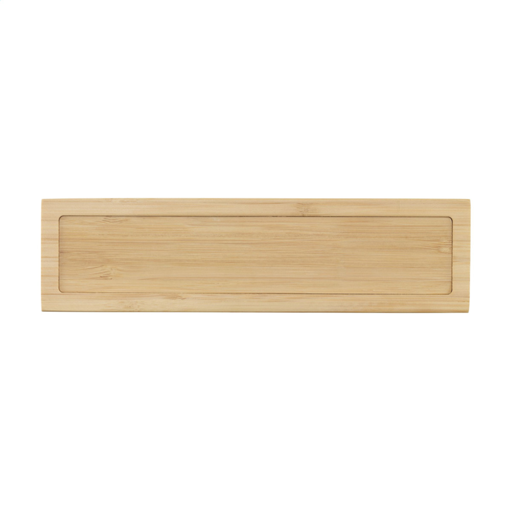 Logotrade promotional item image of: Bamboo Alarm Clock with Wireless Charger