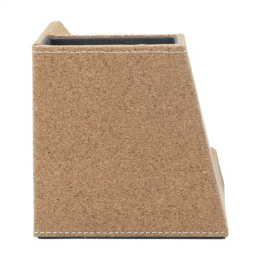 Logo trade promotional merchandise image of: Ecork Pen Holder Wireless Charger