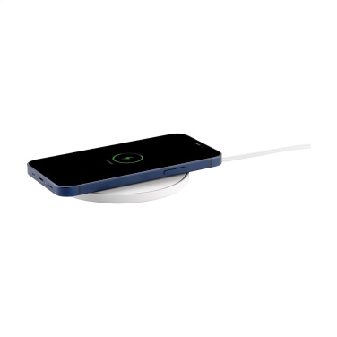 Logo trade business gifts image of: Coil RCS Recycled Wireless Charger