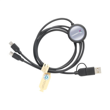 Logo trade promotional gifts image of: Charging Cable RCS Recycled ABS-TPE