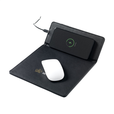 Logo trade promotional merchandise picture of: RCS Recycled Wireless Charging Mousepad