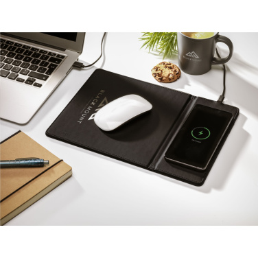 Logotrade promotional gift image of: RCS Recycled Wireless Charging Mousepad