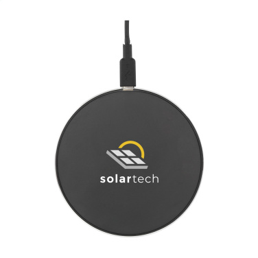 Logo trade promotional giveaways image of: Tecco GRS Recycled Alu 15W Wireless Charger