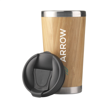 Logo trade promotional products image of: Tokyo 450 ml bamboo thermo cup