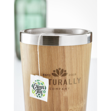Logotrade business gift image of: Tokyo 450 ml bamboo thermo cup