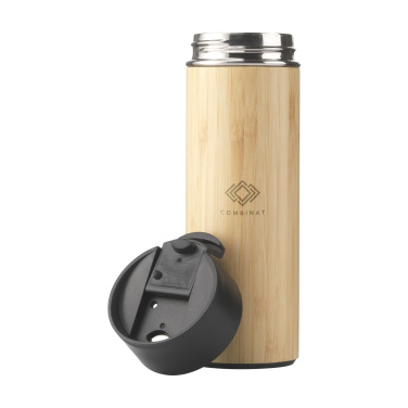 Logo trade promotional giveaway photo of: Sakura 360 ml bamboo thermo bottle/thermo cup