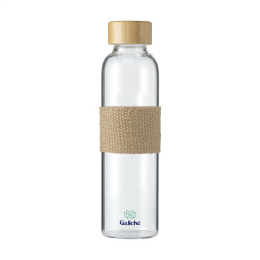 Logotrade promotional giveaway picture of: Senga Glass Bamboo 500 ml drinking bottle
