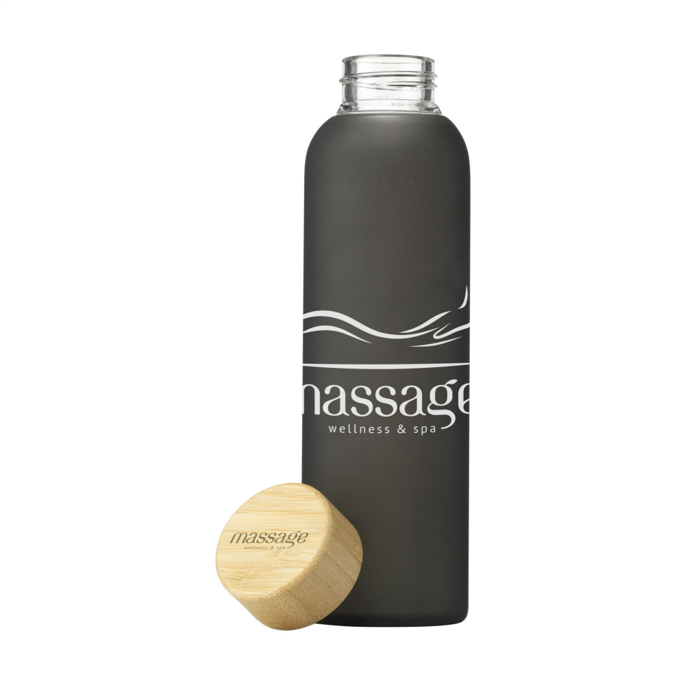 Logo trade promotional merchandise image of: Frosty Glass Bottle 550 ml drinking bottle