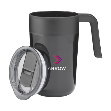 Logo trade promotional giveaways image of: Fika RCS Recycled Steel Cup 400 ml thermo cup