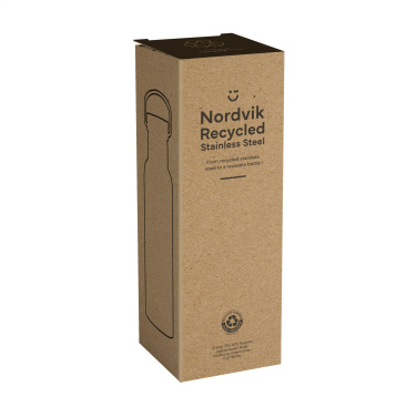 Logo trade promotional item photo of: Nordvik RCS Recycled Steel 500 ml drinking bottle