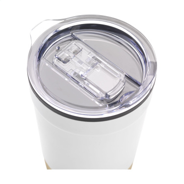 Logo trade corporate gifts picture of: Kobe Bamboo RCS Recycled Steel 350 ml coffee cup