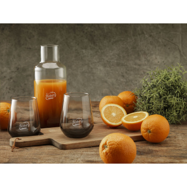 Logo trade corporate gift photo of: Smokey Water Glass 450 ml