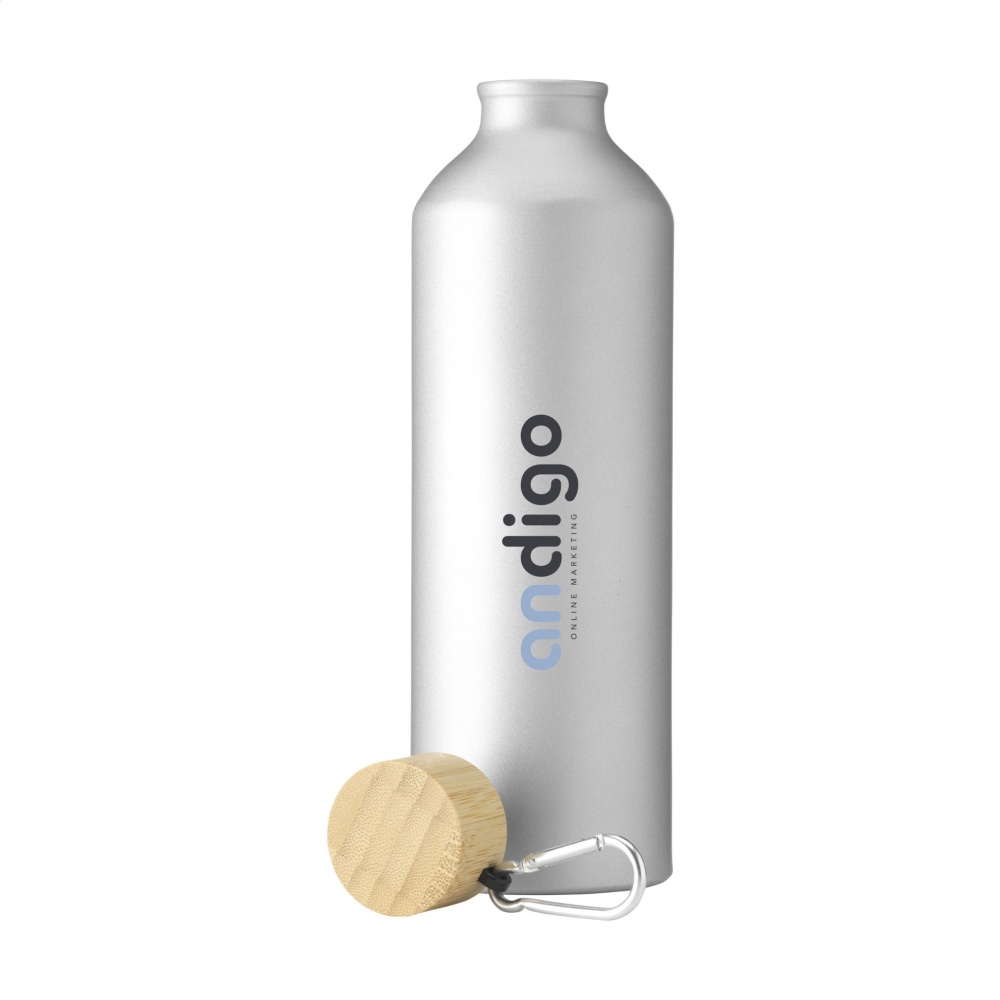 Logotrade promotional product image of: AluBamboo GRS Recycled Alu 750 ml water bottle