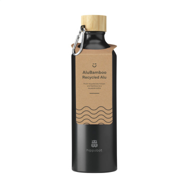 Logotrade corporate gifts photo of: AluBamboo GRS Recycled Alu 750 ml water bottle