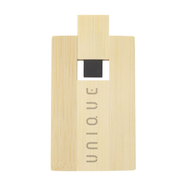 Logo trade corporate gift photo of: CreditCard USB Bamboo 8 GB