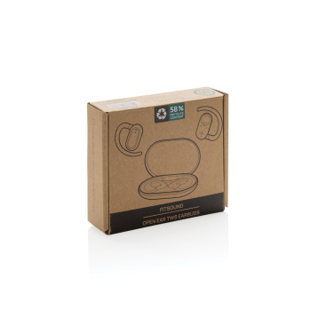 Logo trade promotional giveaways picture of: Fitsound RCS recycled plastic open ear TWS earbuds