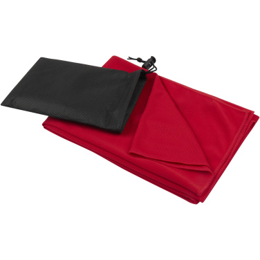 Logo trade business gifts image of: Lucas RPET sport towel 50x100 cm