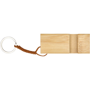Logotrade promotional giveaway image of: Bosona bamboo phone holder with keychain
