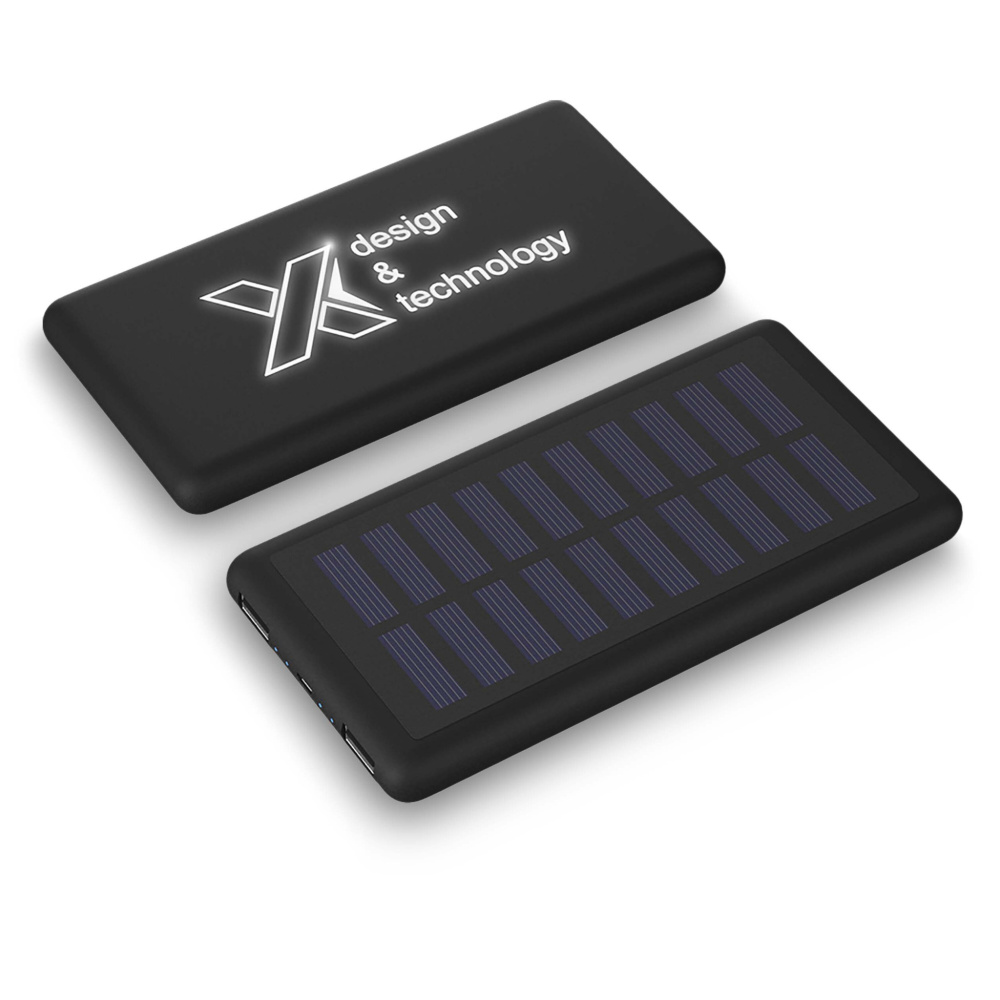 Logo trade promotional giveaways image of: SCX.design P30 8000 mAh light-up solar power bank