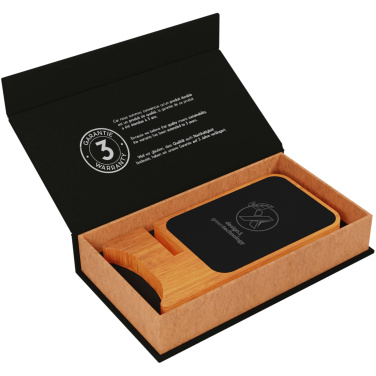 Logotrade promotional product image of: SCX.design W16 10W light-up wireless wooden stand