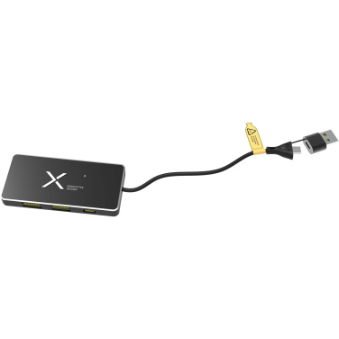 Logotrade promotional giveaway picture of: SCX.design H20 8-in-1 USB hub with dual input and 6-ports
