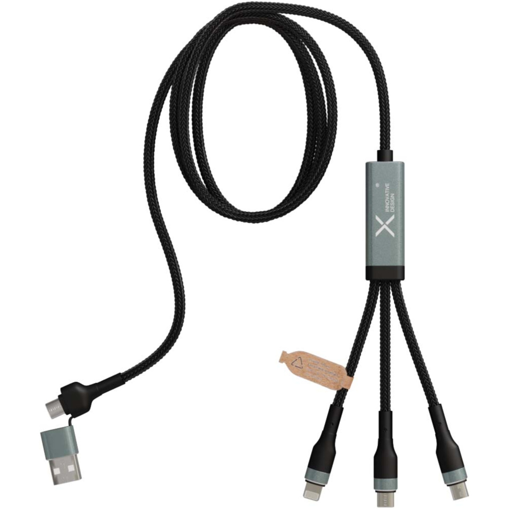 Logotrade advertising product picture of: SCX.design C53 100W 5-in-1 rPET ultra fast charging cable