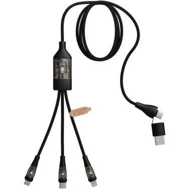 Logo trade corporate gifts picture of: SCX.design C50 5-in-1 fast charging 100W/5A cable with digital display