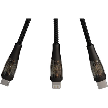 Logo trade promotional products image of: SCX.design C50 5-in-1 fast charging 100W/5A cable with digital display