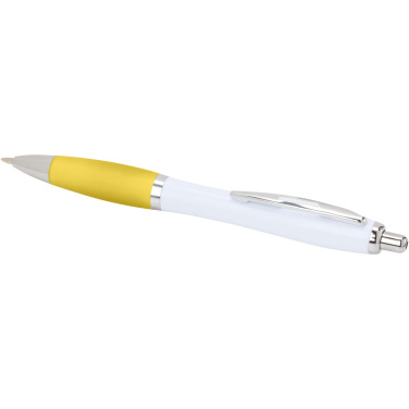 Logo trade promotional item photo of: Nash recycled plastic ballpoint pen (blue ink)