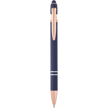 Logo trade business gift photo of: Nanna ballpoint pen with rose gold finish (blue ink)
