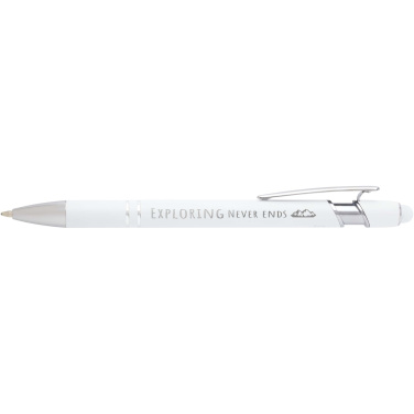 Logo trade promotional products image of: Kish ballpoint pen with silver finish (blue ink)