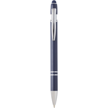 Logo trade promotional products image of: Kish ballpoint pen with silver finish (blue ink)
