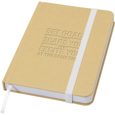Logo trade promotional products picture of: Reed A6 recycled hard cover notebook with plain pages