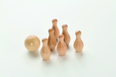 Logo trade promotional items picture of: Mini pine wood bowling set