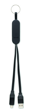 Logotrade advertising products photo of: 60W cable keyring recycled ABS