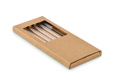 Logotrade promotional items photo of: 4 reusable glass straws
