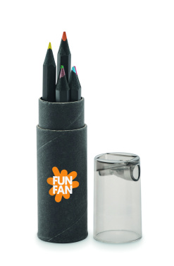 Logotrade advertising product image of: 6 black colouring pencils