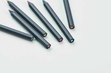 Logo trade corporate gifts picture of: 6 black colouring pencils