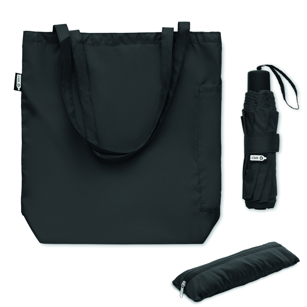 Logotrade business gift image of: 21 inch RPET umbrella set