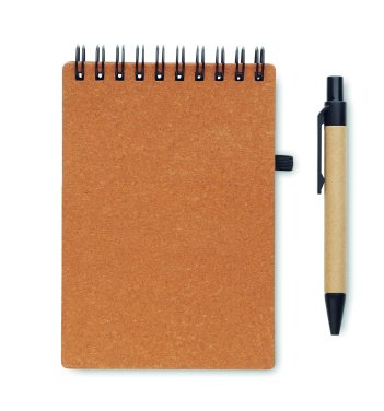 Logo trade promotional giveaway photo of: Recycled notebook with ball pen