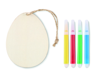 Logotrade promotional giveaway picture of: Wooden egg painting set